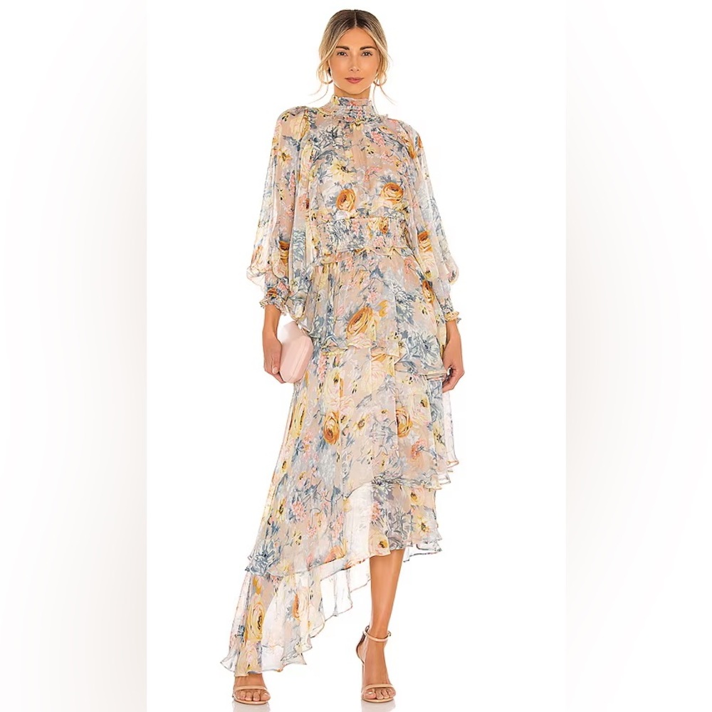 Elliatt Atrid Dress XL Flowy Chiffon with smock details.